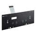 A black membrane switch panel for a Bunn coffee brewer with white ribbon buttons.