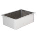 A silver rectangular stainless steel flush-mount drop-in silverware dispenser for a Steril-Sil E1 insert.