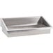 A stainless steel drop-in angled countertop silverware dispenser for three E1 inserts.