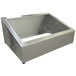 A stainless steel Steril-Sil countertop silverware dispenser for a rectangular E1 insert.