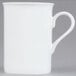 A white CAC Majesty European Bone China mug with a handle.