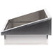 A Steril-Sil stainless steel countertop silverware dispenser with a triangle top and two inserts.