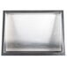 A stainless steel drop-in angled countertop silverware dispenser with a metal frame.