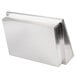 A stainless steel Steril-Sil drop-in countertop silverware dispenser with a lid.