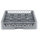 Noble Products 16-Compartment Gray Full-Size Glass Rack - 19 3/8 inch x 19 3/8 inch x 4 inch