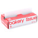 A red box of Durable Packaging bakery tissue paper with white and red text.