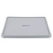 A white rectangular Noble Products glass rack cover with a logo on it.