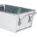 An American Metalcraft galvanized metal rectangular container with handles.