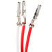 A Perfect Fry female plug assembly with red and white cables and white wires.