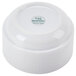 A white CAC Boston porcelain nappie bowl with an embossed logo on it.