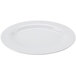 A close up of a CAC Boston Super Bright White porcelain platter with a design on it.