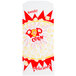A white Paragon jumbo paper popcorn bag with red and yellow text.