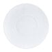 A close up of a CAC porcelain plate with a bright white rim.