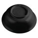 A black bowl with a white background.