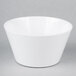 A close-up of a white GET Diamond white bowl.