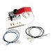 A Bunn thermostat kit with red and black wires and a red label.