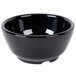 A black GET Elegance melamine bowl.