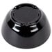 A close-up of a black GET Elegance bowl with a lid on top.