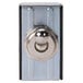 An Avantco power switch with a metal toggle switch and round silver knob.