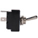 An Avantco power switch with a black rectangular frame and metal toggle.