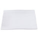 A white square plate with a thin stripe on it.