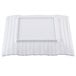 A white square plate with a square frame.