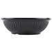 A black Geneva melamine bowl with a black rim.