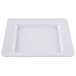 A white square melamine plate with a square center.