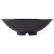 A black GET Milano melamine bowl with a handle.