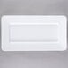 A white rectangular GET Milano plate.