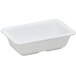 A white rectangular GET Milano side dish container with a lid.