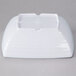 A white square bowl with a lid.