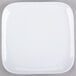 A white square GET Siciliano melamine plate with a white rim.
