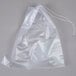 A white plastic bag with a string.