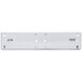A silver rectangular Bobrick toilet paper dispenser with two holes on the front.