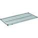 A green Metro Super Erecta wire shelf.