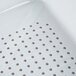 A white plastic Vollrath perforated drain box tray.