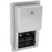 A stainless steel Bobrick multi roll recessed toilet tissue dispenser.