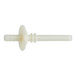 A white plastic nozzle with a round tube and white cap.