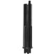 A black plastic cylinder with metal nozzles.