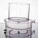 A clear plastic container with a clear lid.