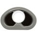A large gray plastic pusher with a hole in it.
