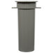 A close-up of a grey cylinder with a lid.