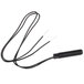 A black cable with a black wire attached to it.
