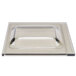 A clear plastic rectangular lid with a white border.