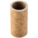 A brown insulating sleeve with a hole in it.