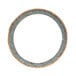 A close-up of a Waring insulating sleeve, a circular ring with brown and grey colors.