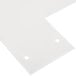 A white rectangular plastic splash guard with holes.