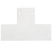 A white rectangular plastic sheet with two holes.