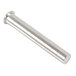 A close-up of a silver metal rod.